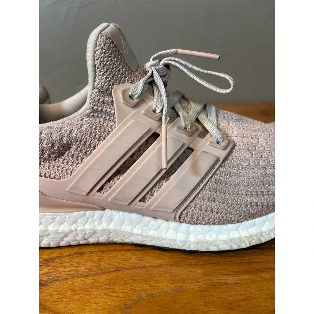 Adidas Ultra Boost 4.0 Shoes Womens 7.5 Pink Ash Pearl Running Comfort Sneakers